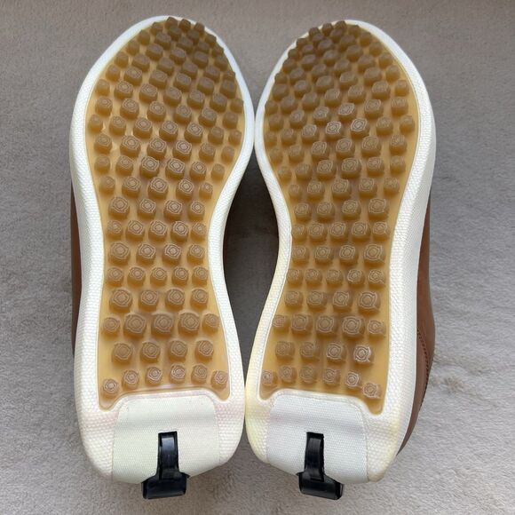 ZeroTie Backswing Blucher FG WR Brown Leather Golf Shoe Men 8.5 Hands Free - Picture 14 of 16